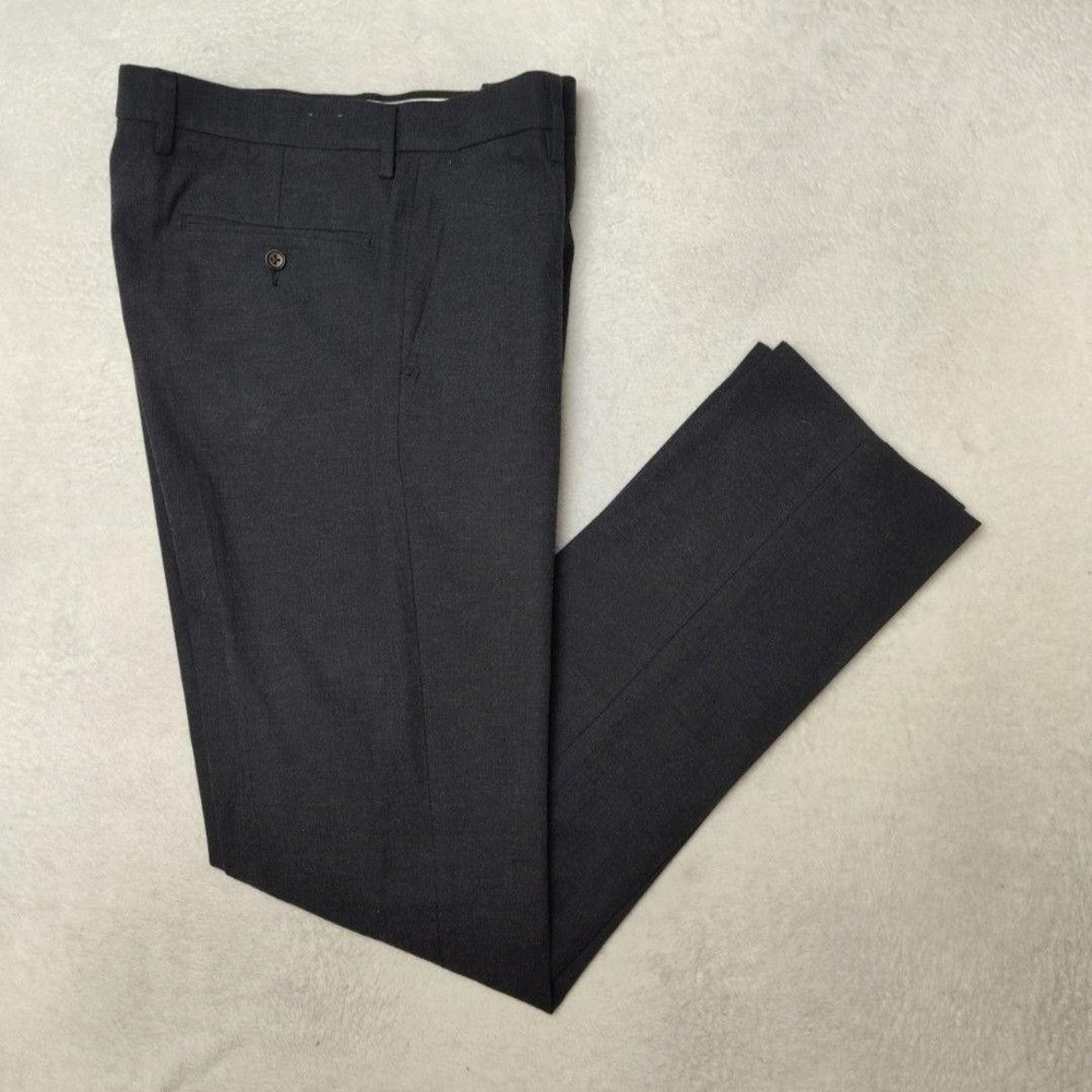 JCrew Pants Mens 32x34 Gray Slim Bowery Flat Cotton Tweed Dress Slacks Suit